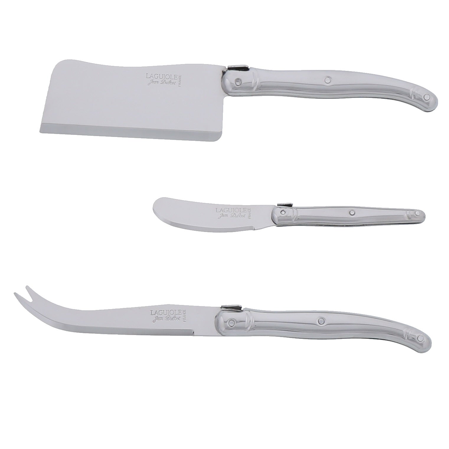 Premium Laguiole Stainless Steel Cheese Knives Set - 3 Piece Elegant Cheese Serving Cutlery for Parties, Charcuterie Boards & Gourmet Dining