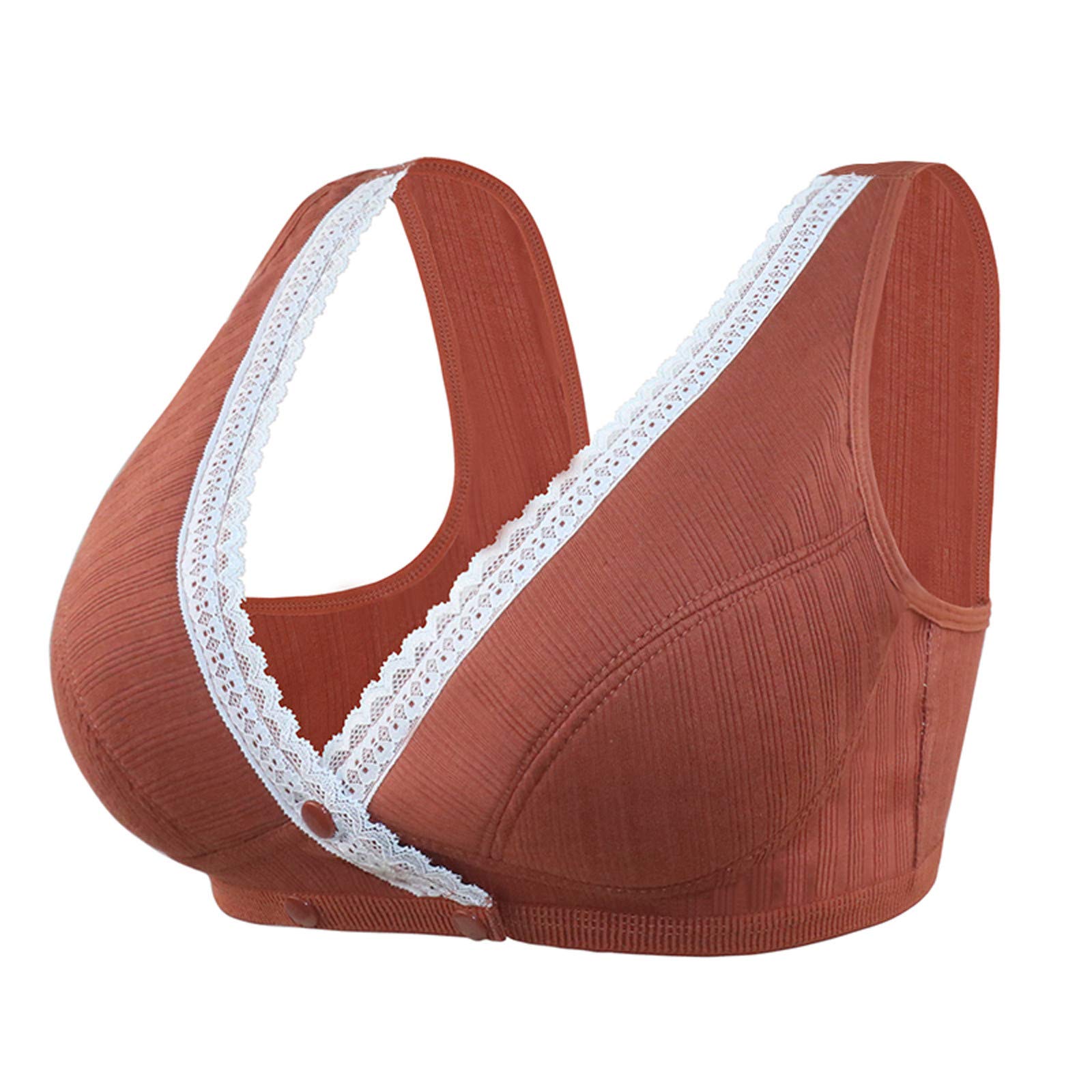 Adjustable Front Closure Sports Bra for Women - Extra Elastic, Breathable & Lace Trim - Perfect for Yoga, Running & Gym Workouts