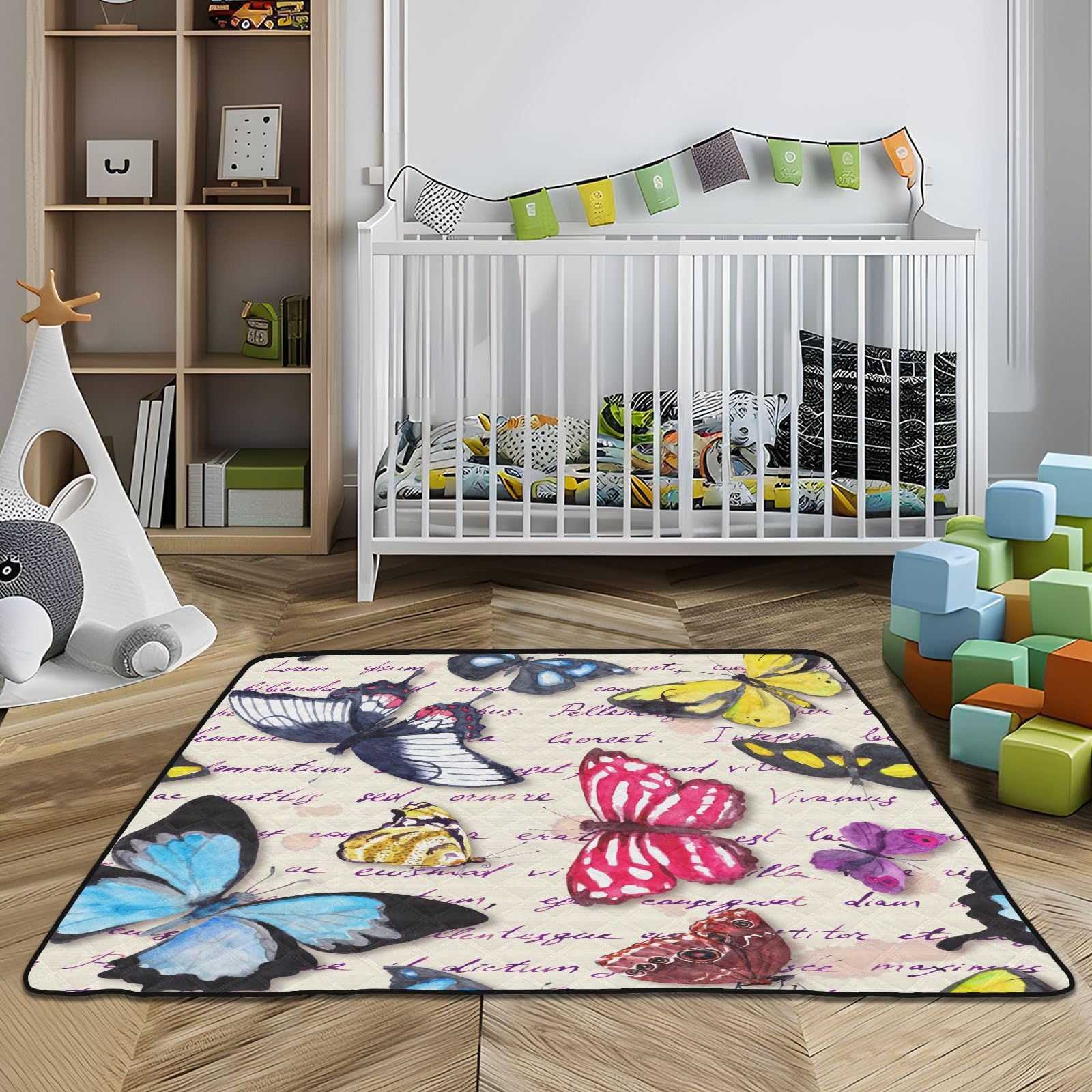 Butterfly Themed Large Baby Gym & Activity Mat - 50