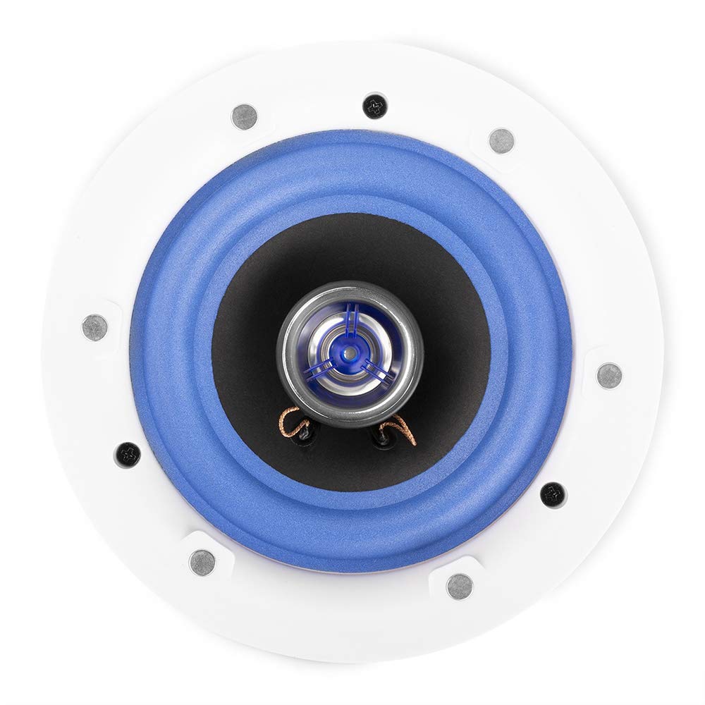 Power Dynamics Bluetooth Ceiling Speaker System - Systemline E50 Touch Wall Amplifier with PD ESCS6 6.5-Inch Coaxial Speakers | Wireless Home Audio System | Alexa Compatible | Gesture Control | Perfect for Home Theater, Background Music & Smart Home Integration