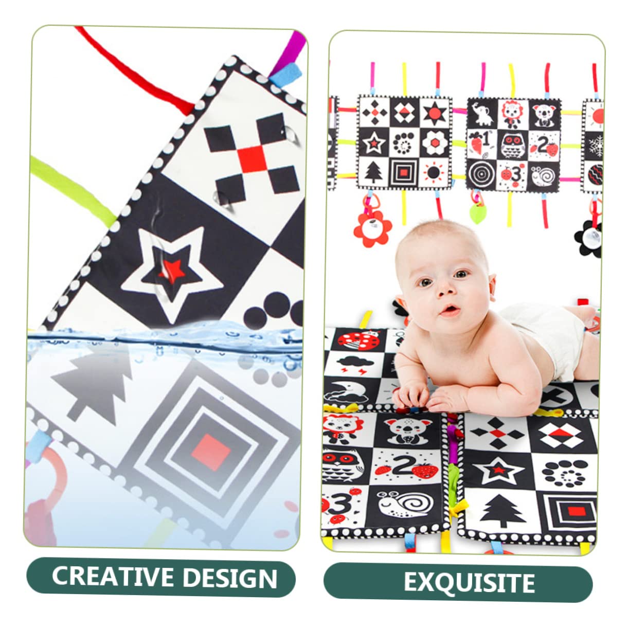 FAVOMOTO 4-Piece Non-Toxic Baby Play Mat for Toddlers - Soft, Waterproof Floor Mat for Crawling, Playtime & Nursery - Perfect for Home, Daycare & Travel