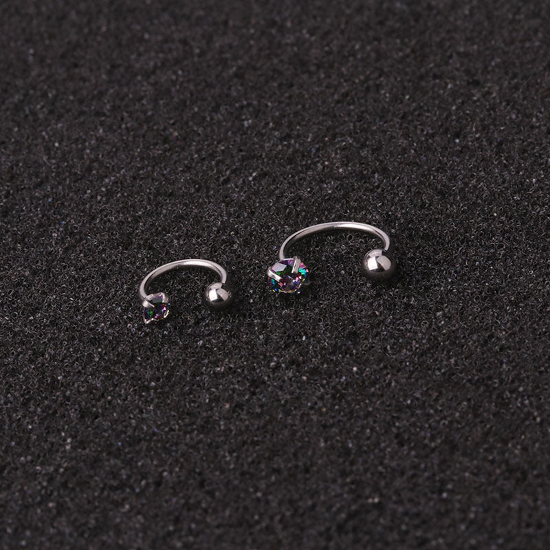 20G Front Back Ear Jacket Earrings with CZ Stones - Gold/Silver Hoop Earrings for Women | HSPJ19118 | Perfect for Parties, Weddings & Everyday Wear