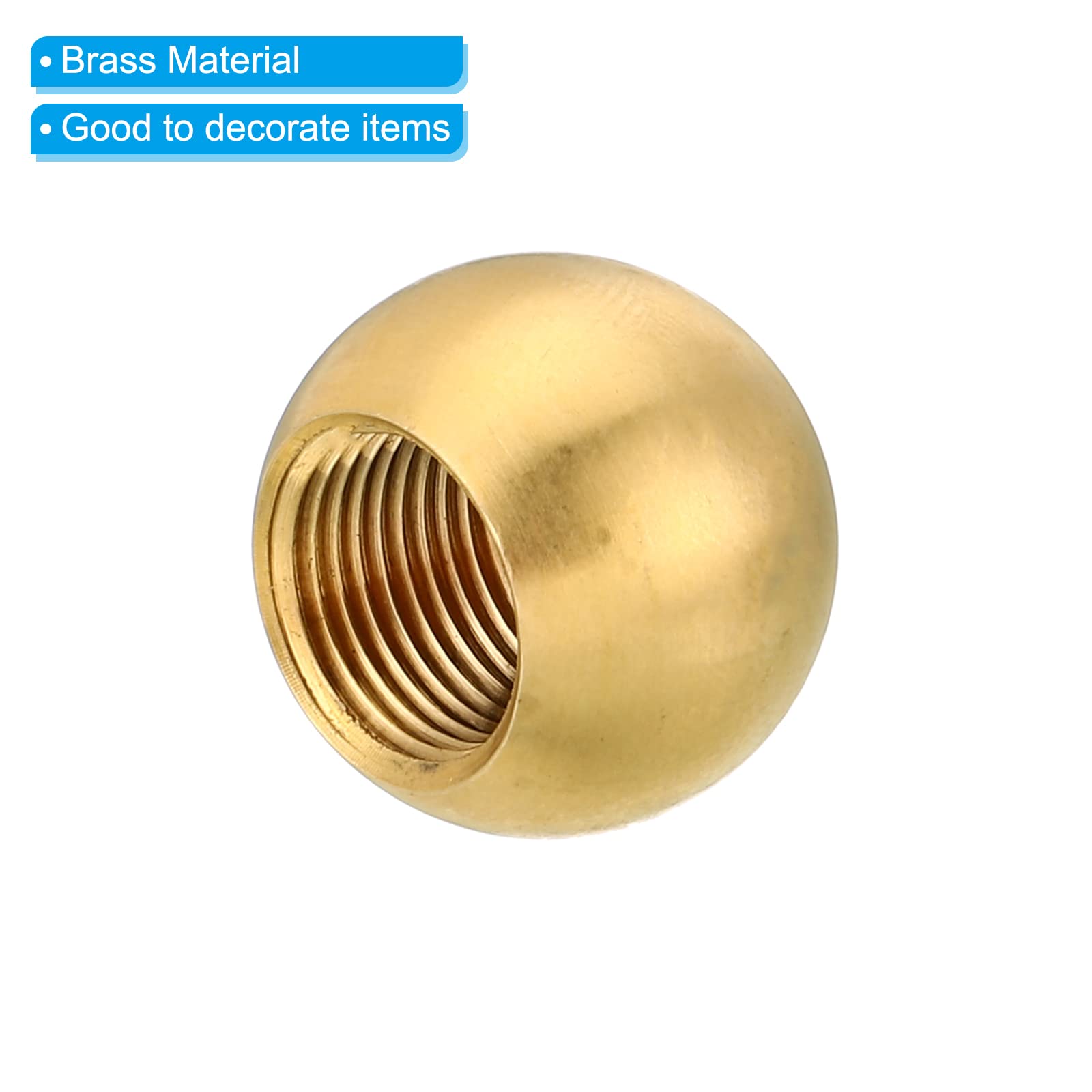 Brass Lamp Finials Cap Knob M12x1 Thread - 2 Pack Decorative Screw Caps for Lighting Fixtures & Furniture - Perfect for Table Lamps, Floor Lamps & Chandeliers