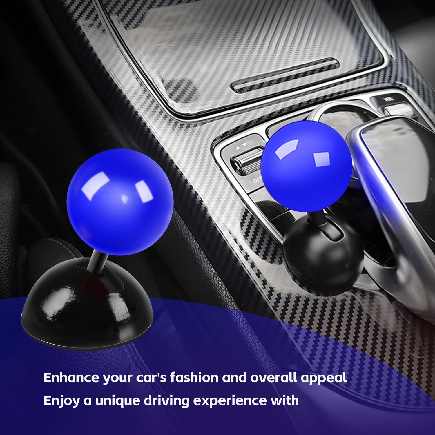 Car Push Start Button - Metal Ball-Bar One-Touch Engine Starter (Blue) for Automotive Upgrade