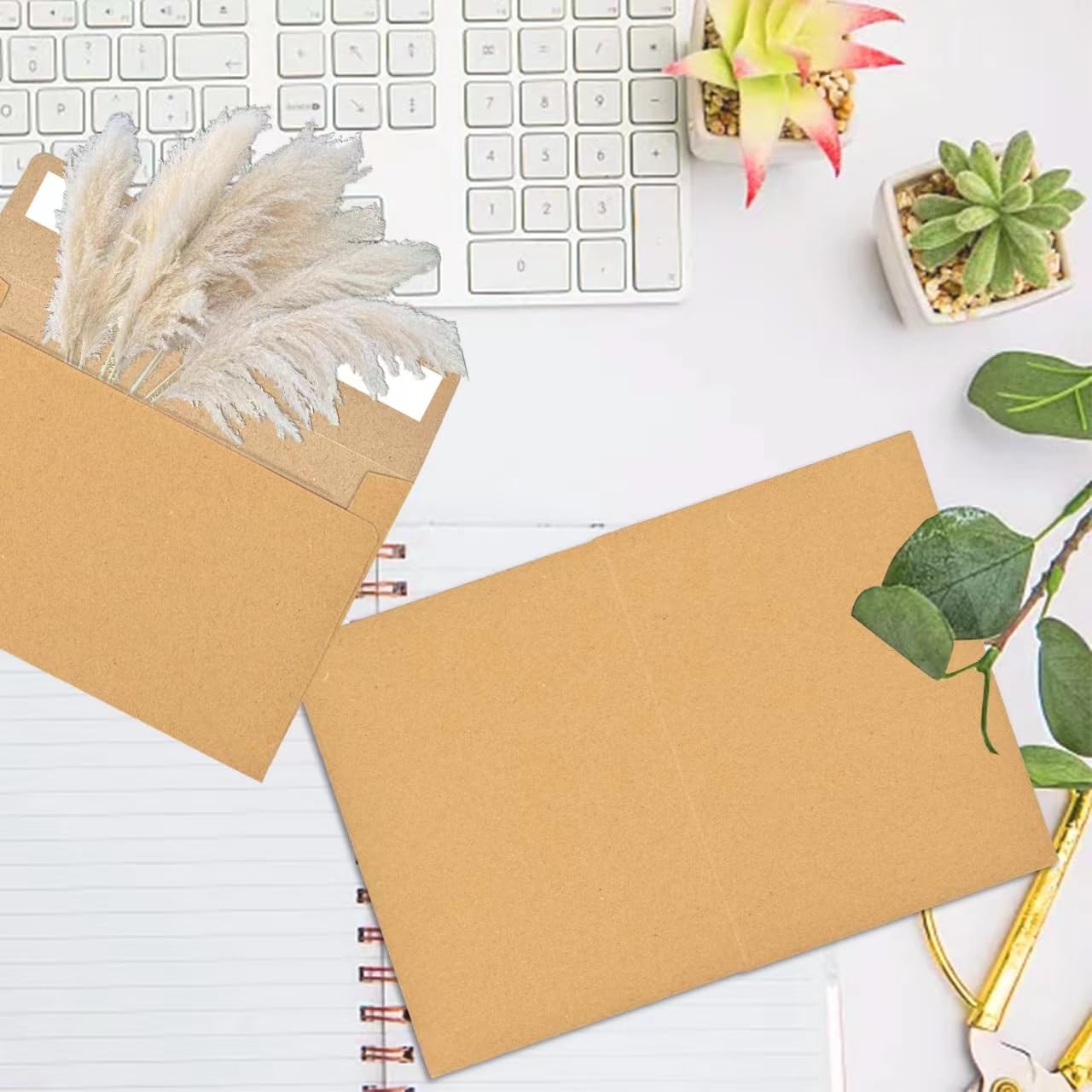 Premium Brown A4 Blank Cards & Envelopes Set - 4x6 Self-Seal Thank You Greeting Cards (30 Pack) for DIY Crafts, Wedding Invitations, Birthday Cards & Business Stationery