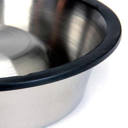 SECRET DESIRE Stainless Steel Pet Food Bowl with Non-Slip Rubber Ring for Dogs & Cats - Durable & Spill-Proof Design - Perfect for Indoor, Outdoor & Travel Use