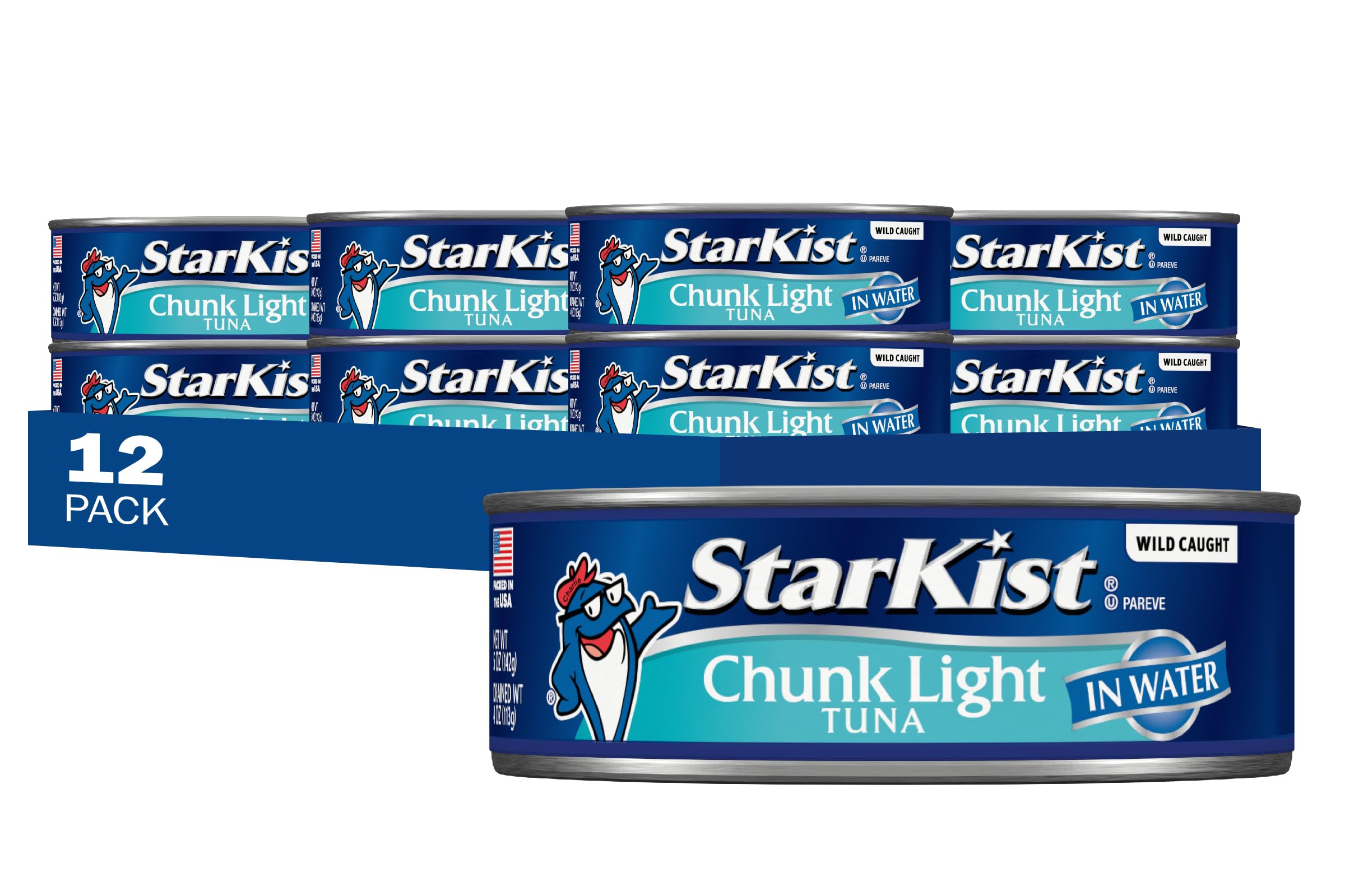 StarKist Chunk Light Tuna in Water - 5 oz Cans (Pack of 12) | High Protein, Low Mercury | Perfect for Salads, Sandwiches & Emergency Food Storage