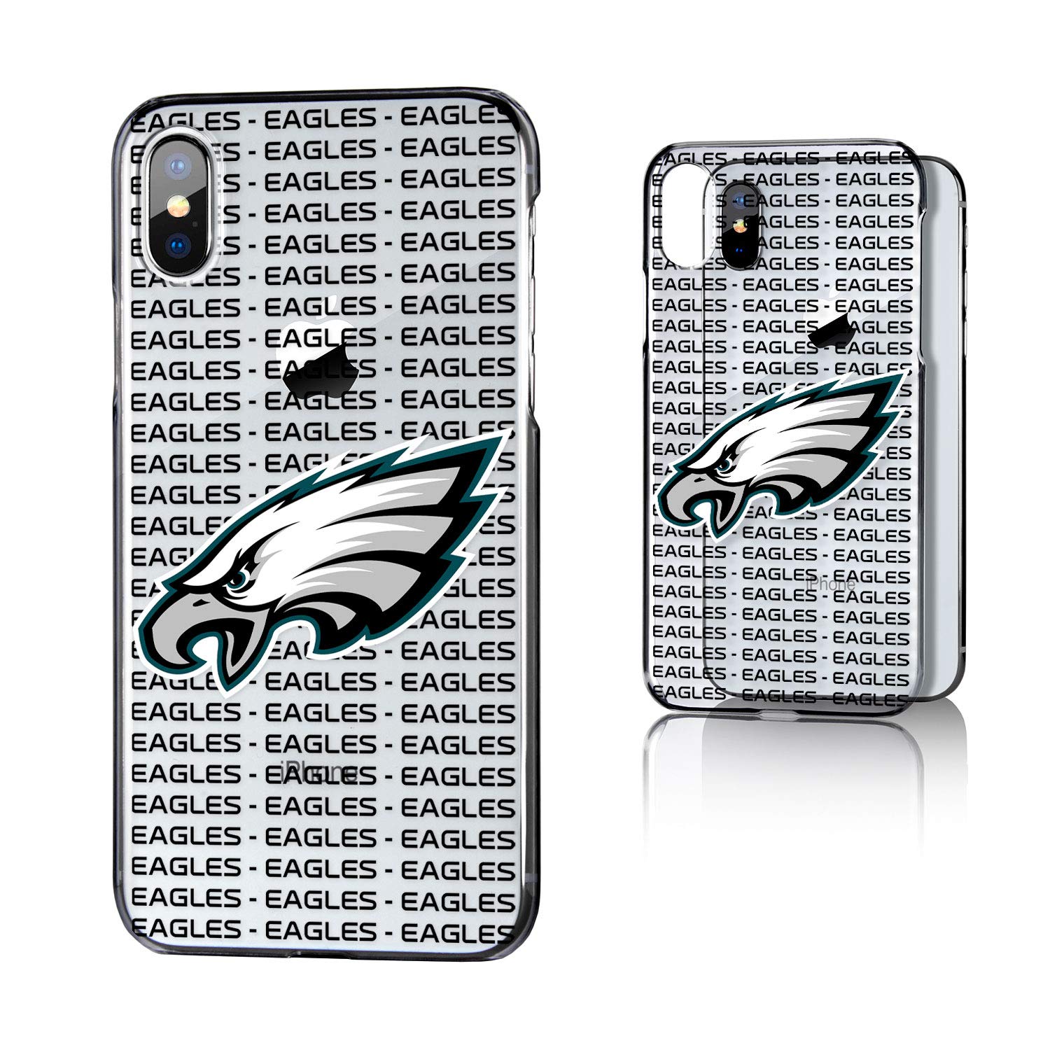 Philadelphia Eagles iPhone Clear Case with Text Backdrop - Durable Protective Cover for iPhone 13/14/15 Pro Max - Perfect for Game Day, Tailgating & Eagles Fan Gifts
