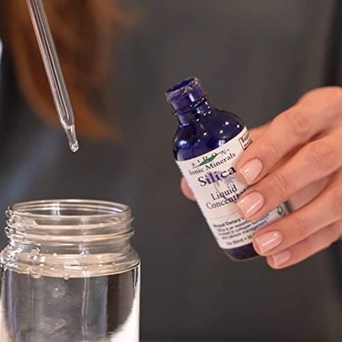 Eidon Ionic Minerals Liquid Silica Mineral Concentrate - Natural Silica Supplement for Hair Growth, Skin Health & Strong Nails - Collagen Booster for Joint & Bone Support - 2oz (2-Pack) | Perfect for Daily Wellness Routine & Anti-Aging Skincare