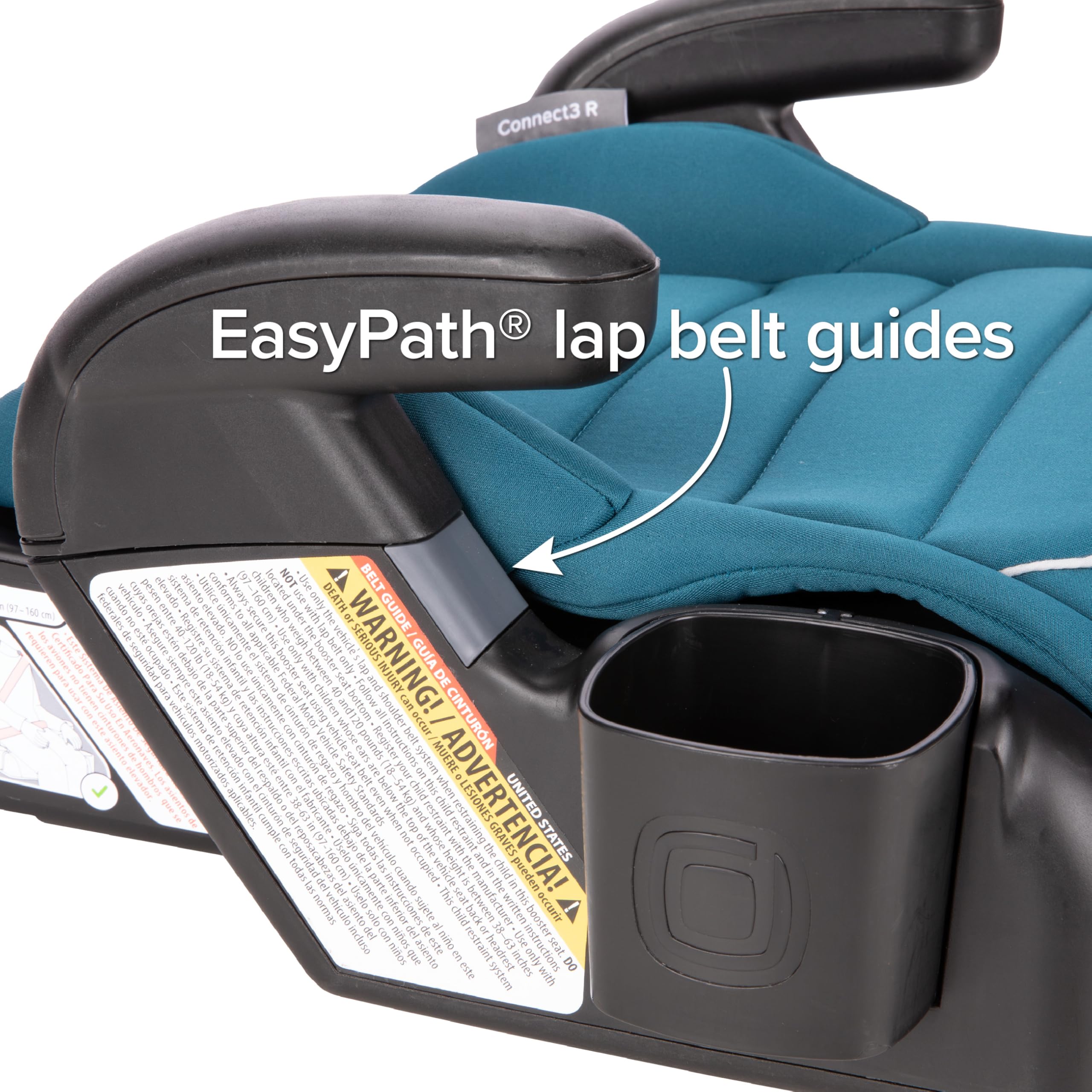 Diono Connect3 RXT Backless Booster Car Seat (2-Pack) - Slim Fit for 3-Across in Sedans & SUVs - 40-120 lbs - Lightweight with LATCH Connectors - Blue Razz Ice - Perfect for School Carpool & Family Road Trips