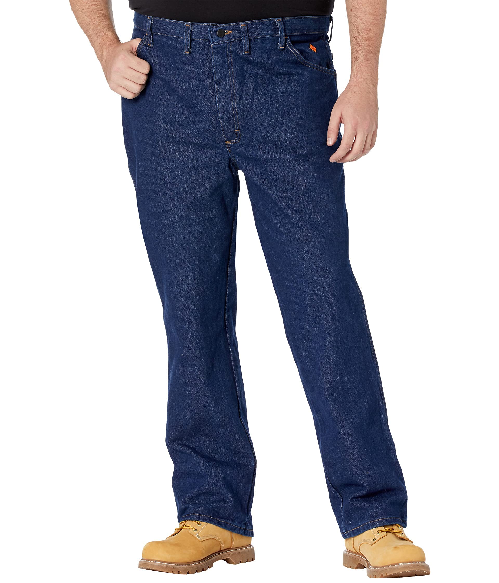Wrangler Big & Tall Flame Resistant Slim Fit Jeans for Men - Dark Denim 48x30 | Premium Workwear for Construction & Outdoor Jobs