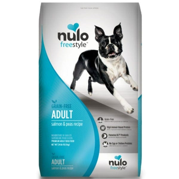 Nulo Freestyle Adult Salmon & Peas Recipe Dry Dog Food - 24lb Bag | High Protein Grain-Free Kibble for Medium & Large Breed Dogs | Perfect for Active Pets & Daily Feeding