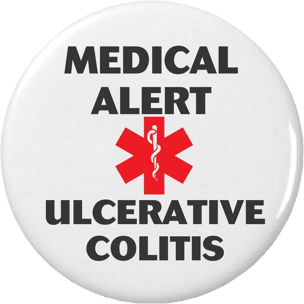 Ulcerative Colitis Awareness Pin - Medical Alert Button for IBD Support & Health Advocacy - Perfect for Patients, Caregivers & Awareness Events