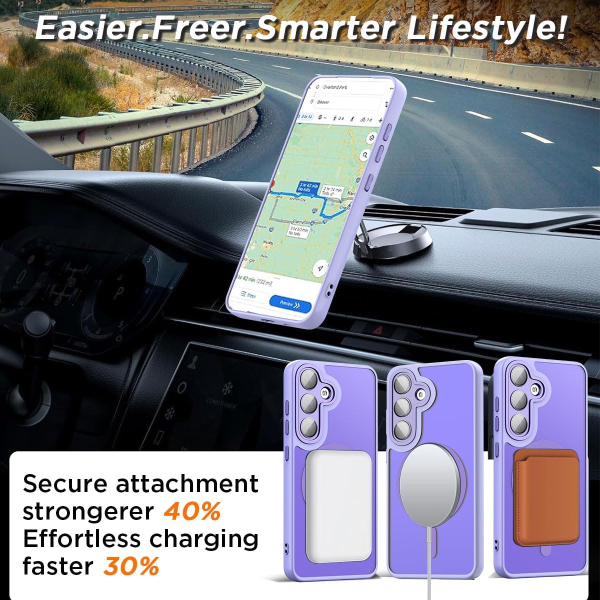 Samsung Galaxy S24/S25 Plus 3-Layer Crystal Clear Protective Case - Slim Fit, Shockproof & Scratch Resistant Cover for Everyday Use, Work & Travel
