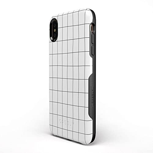Casely iPhone Xs Max Case - Slim Protective Phone Cover with White & Black Geometric Design | Perfect for Travel, Work & Everyday Use