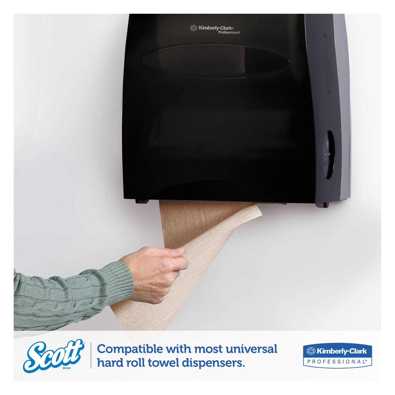 Scott 04142 Hard Roll Towels - 1.5-Inch Core, 8 x 800ft, Natural, 12 Rolls/Carton - Bulk Commercial Paper Towels for Restaurants, Offices & Industrial Use