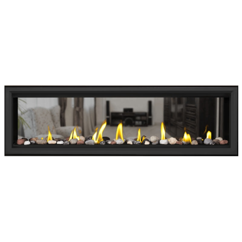 Napoleon Vector 62 See Through Linear Direct Vent Gas Fireplace - LV62N2 | Modern Home Heating Solution for Living Rooms & Patios