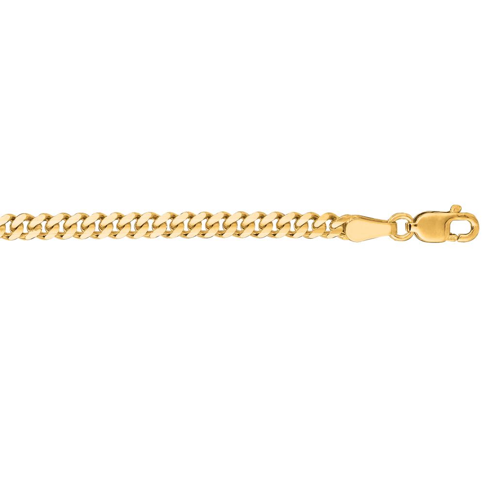 14K Gold 2.8mm Gourmette Chain Necklace for Women - Dainty Delicate Layering Jewelry - Perfect for Everyday Wear, Gift Giving & Special Occasions