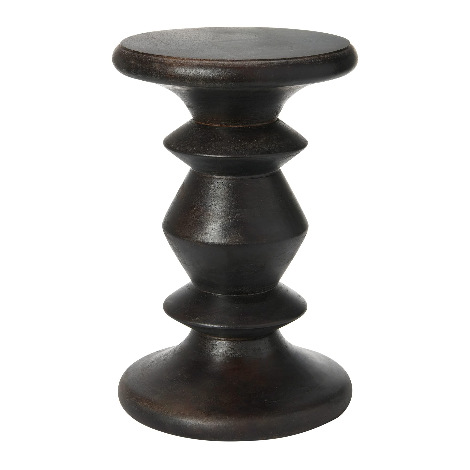 Creative Co-Op The Berns Mid-Century Modern Solid Mango Wood Table - Flat Top End Table, Stool or Nightstand - Perfect for Living Room, Bedroom & Office Decor