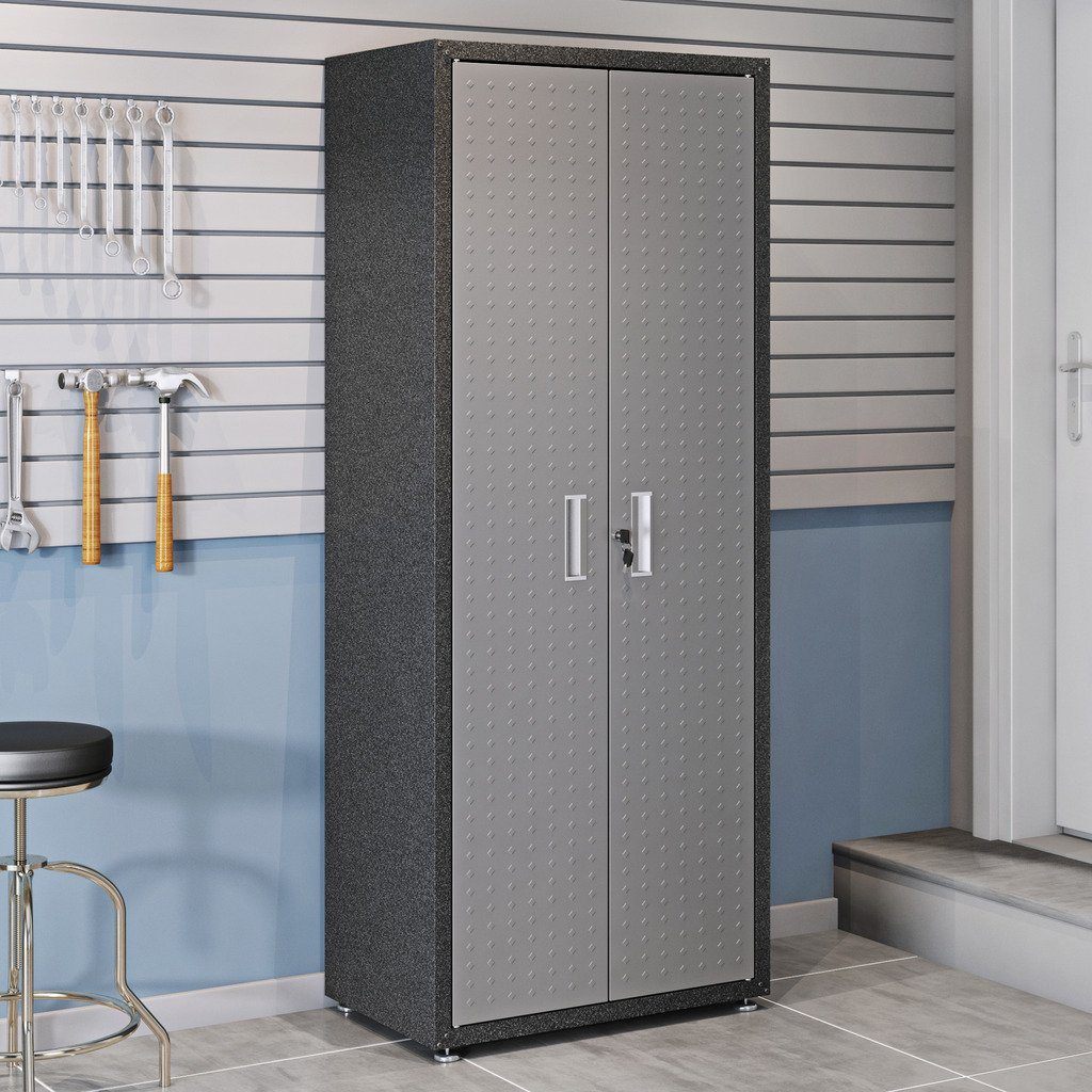 Manhattan Comfort Fortress Tall Garage Cabinet - Heavy Duty Storage for Tools & Equipment - Perfect for Garage, Workshop & Home Organization