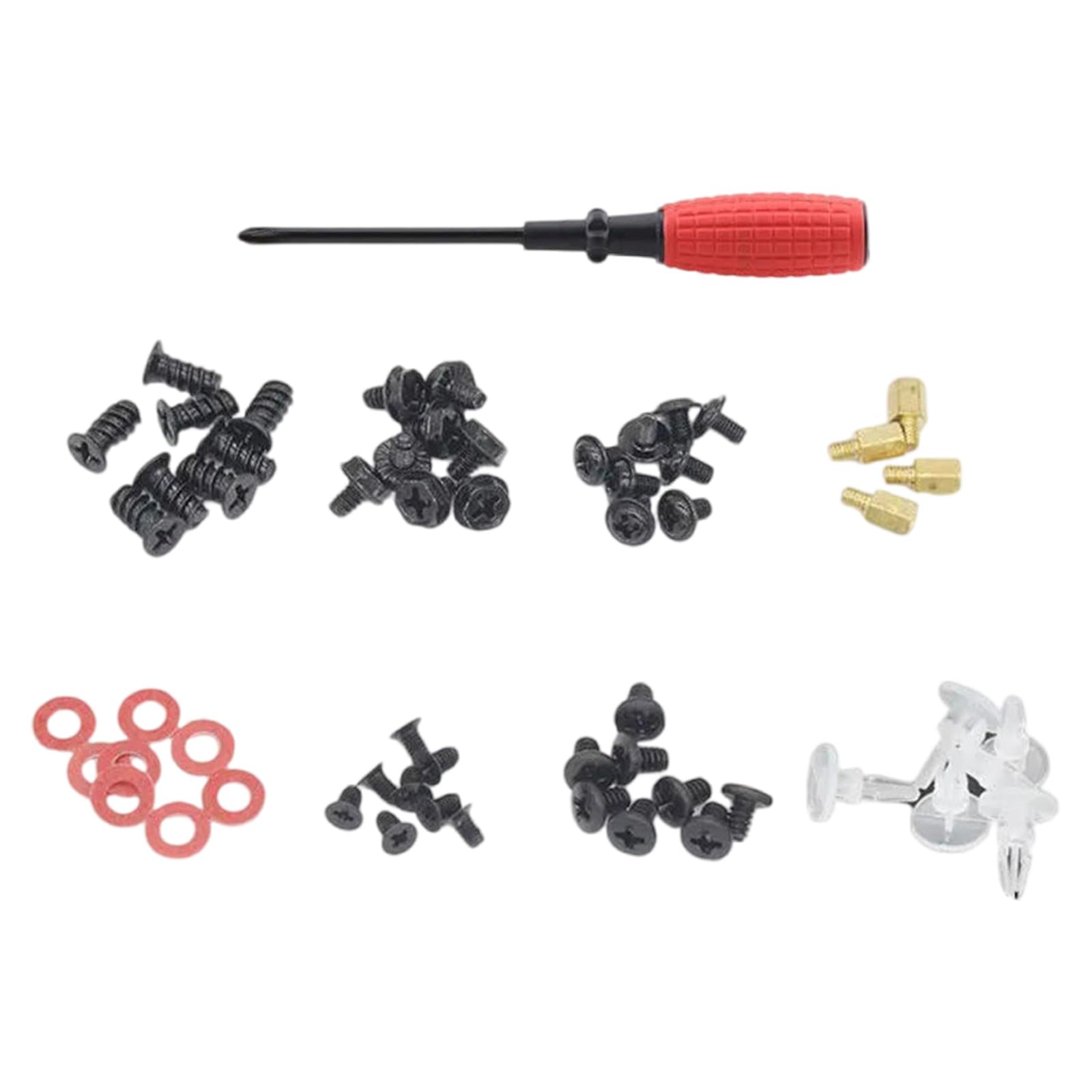 YUNNIAN Durable Computer Screws & Motherboard Standoffs Kit - High-Quality PC Case Mounting & Repair Hardware for DIY Builds, Upgrades, and Maintenance
