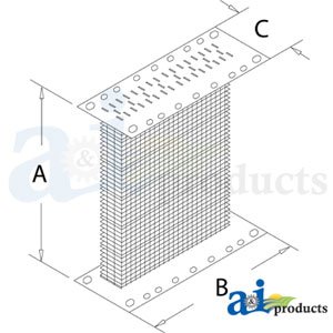 John Deere Radiator Core Replacement Part No. A-AA2235R - Compatible with Tractor & Heavy Equipment - Durable Cooling System Component for Agricultural Machinery