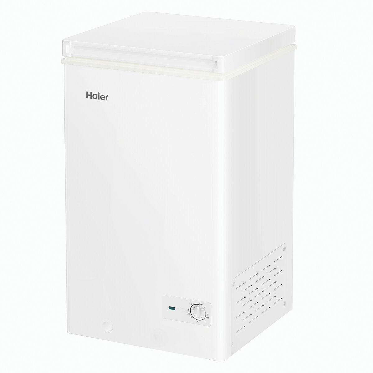 Haier 97L Compact Chest Freezer HCF97W - Energy Efficient Deep Freezer for Home, Garage & Basement Storage - Perfect for Frozen Food, Meat & Bulk Groceries