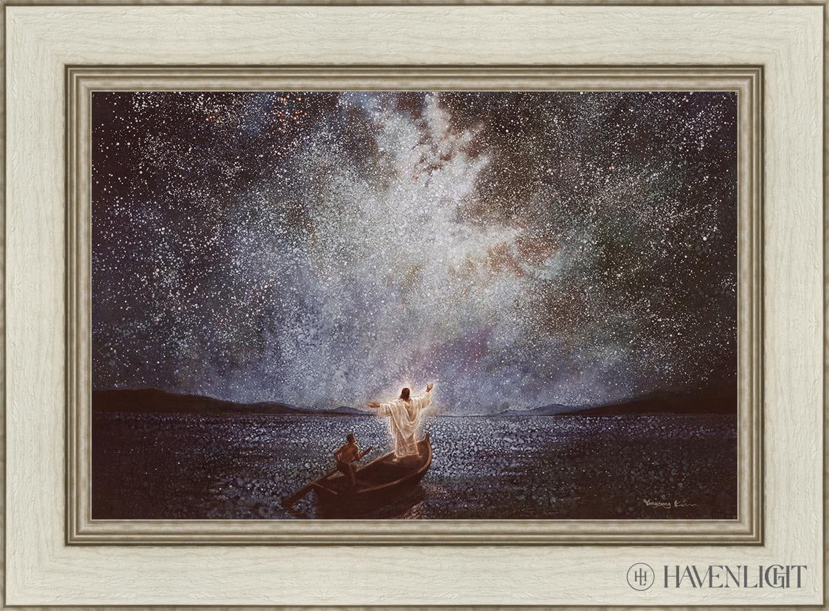 Calm And Stars By Yongsung Kim - Beautiful Celestial Wall Art for Home & Office Decor - Perfect for Bedroom, Living Room, Meditation Space