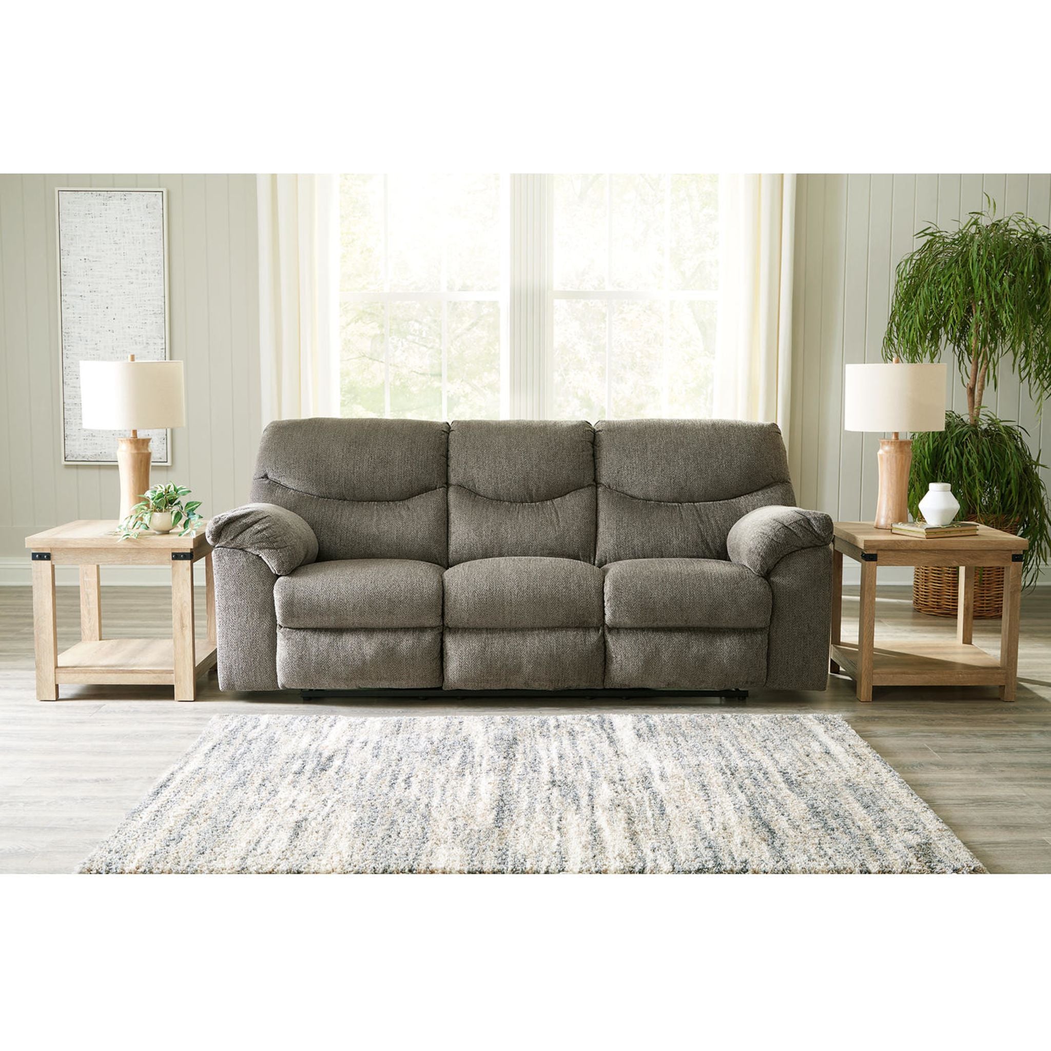 Alphons Reclining Sofa - Modern Comfortable Recliner Couch with Adjustable Backrest for Living Room, Home Theater, and Family Room Relaxation