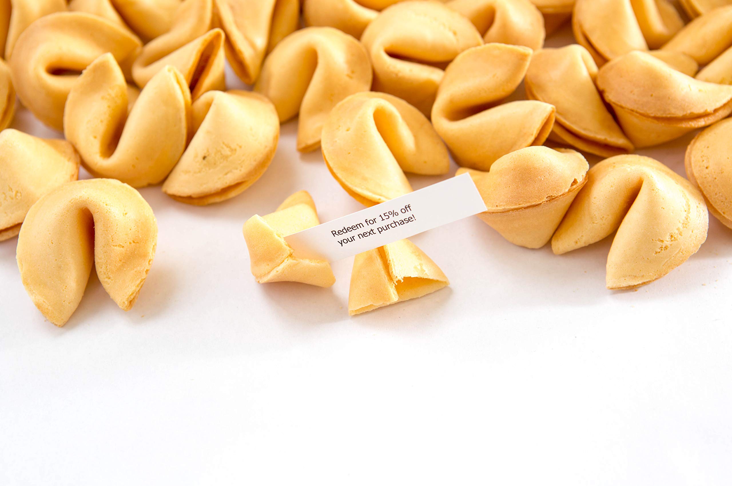 Custom Fortune Cookies - 500 Count Gourmet Vanilla Flavor Cookies with Personalized Messages Inside - Perfect for Weddings, Parties & Corporate Events