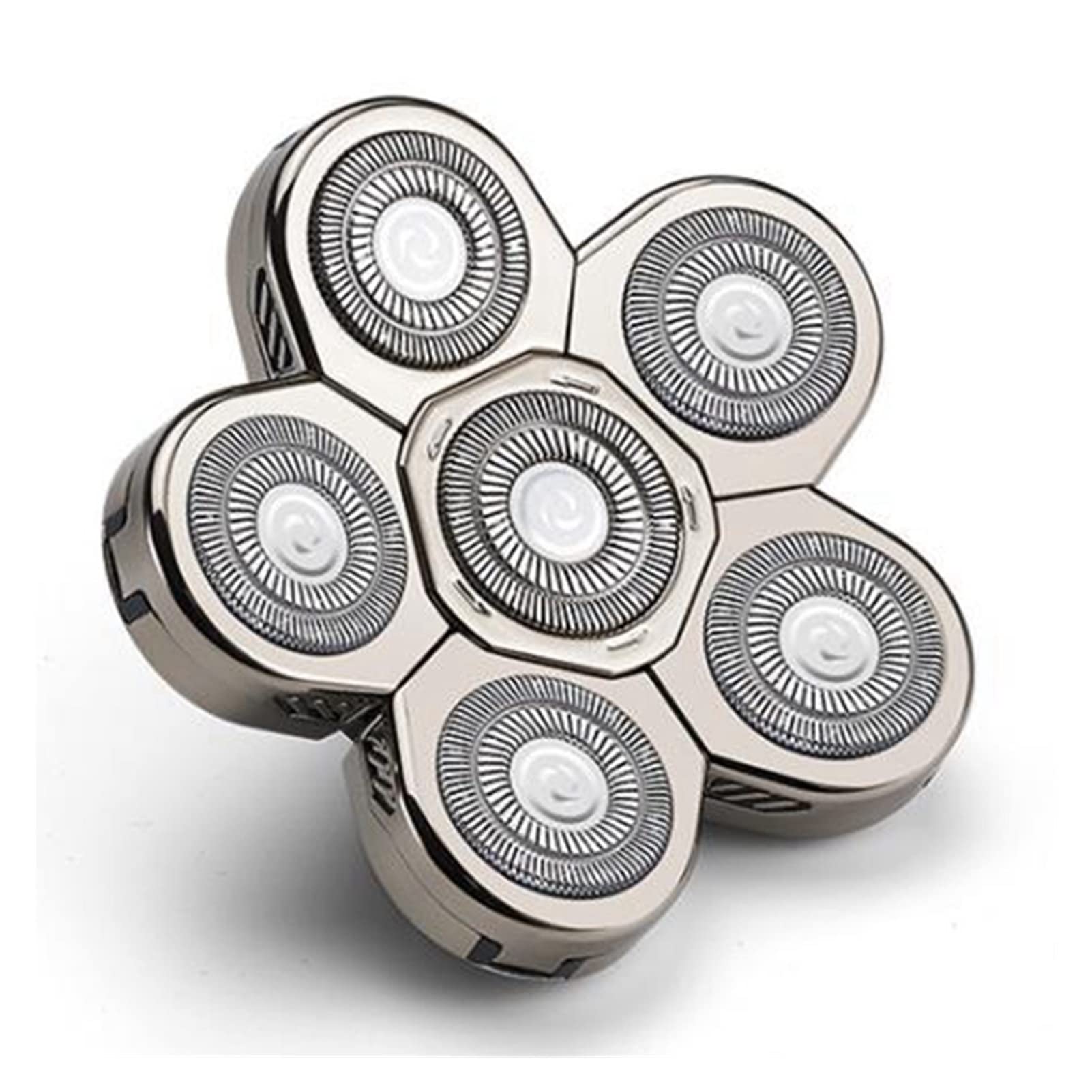 6-Blade Replacement Heads for Men's Electric Shaver - Compatible with Bald Head Shavers - Durable Razor Blade Replacement (Color: As Shown) - Perfect for Travel, Home & Daily Grooming