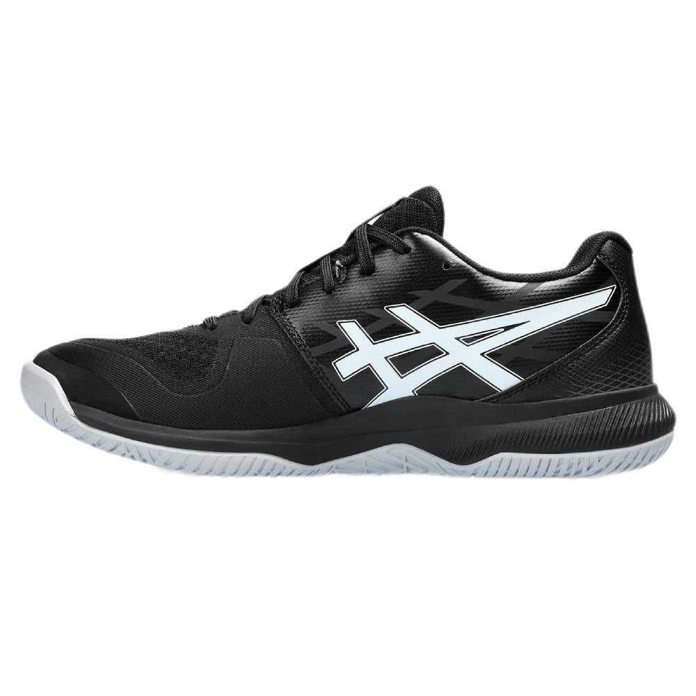 ASICS Gel Tactic 12 Men's Volleyball Shoes - Indoor Court Badminton Squash Shoes for Men - Lightweight Non-Marking Rubber Sole (Black/White) - Perfect for Gym, Sports & Training