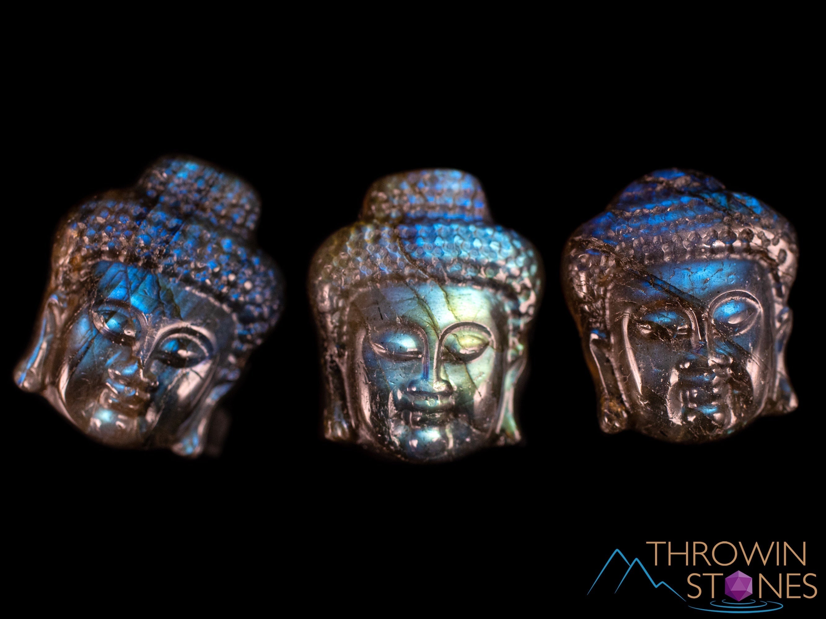 LABRADORITE Crystal Cabochon Buddha Head - Handcrafted Stone Carving for Jewelry Making, Meditation Decor & Spiritual Gifts | Perfect for Pendants, Home Altars & Healing Crystal Collections