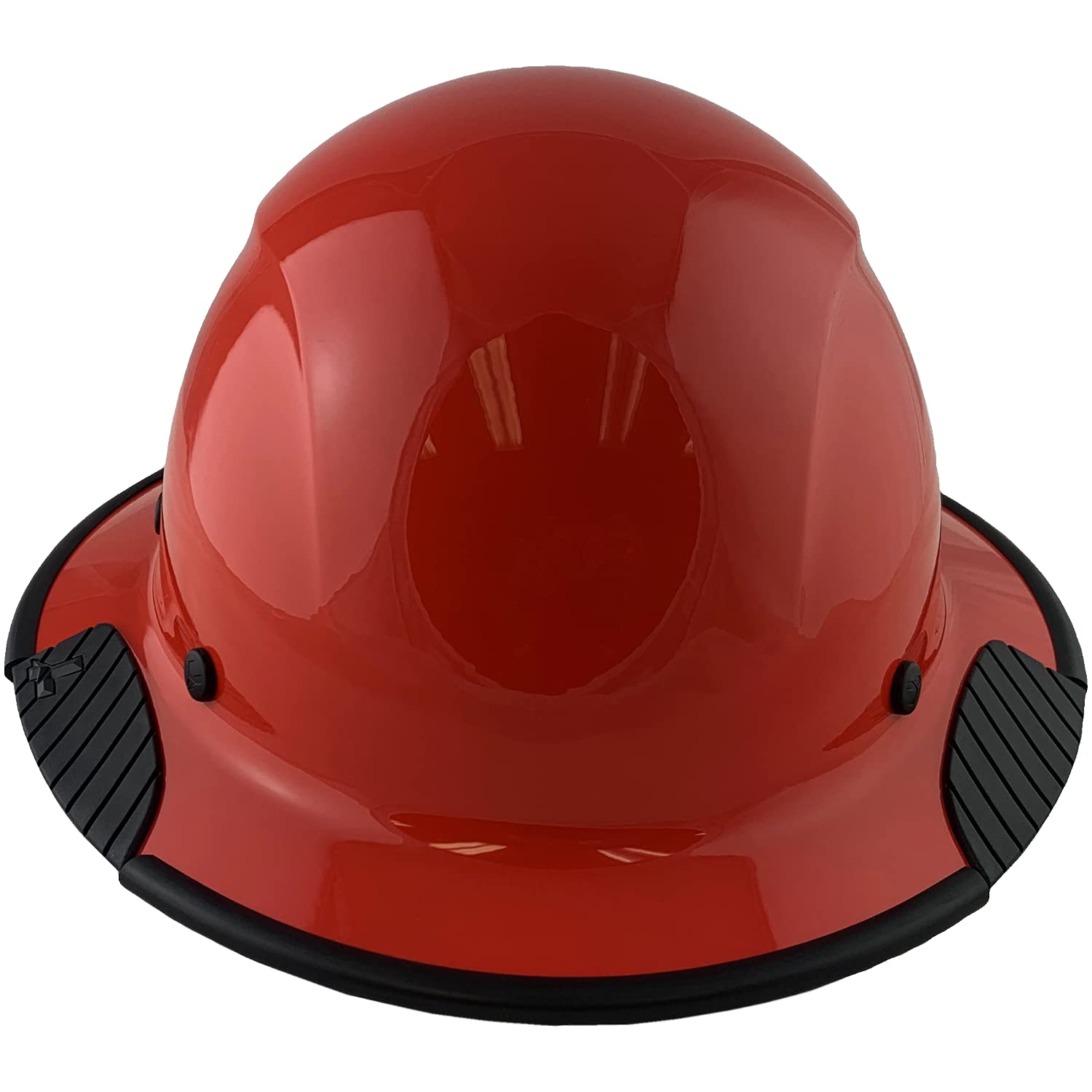 DAX Fiberglass Composite Hard Hat with Tote - ANSI Certified Full Brim Safety Helmet in Factory Red with Protective Edging for Construction, Industrial & DIY Projects