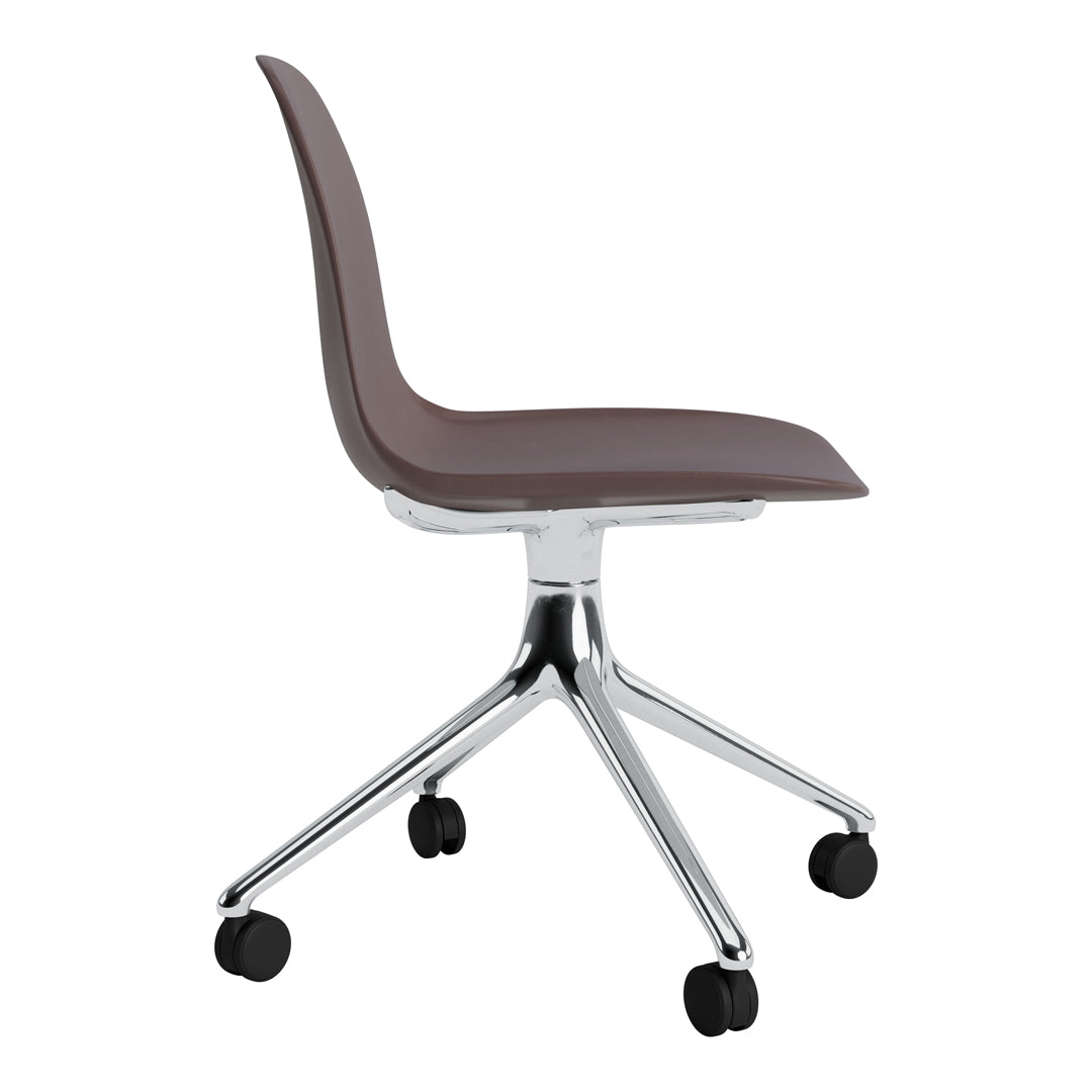 Ergonomic Form Chair with 4-Wheel Swivel Base - Adjustable Office Chair for Home & Work - Perfect for Desk Work, Gaming, and Study Sessions