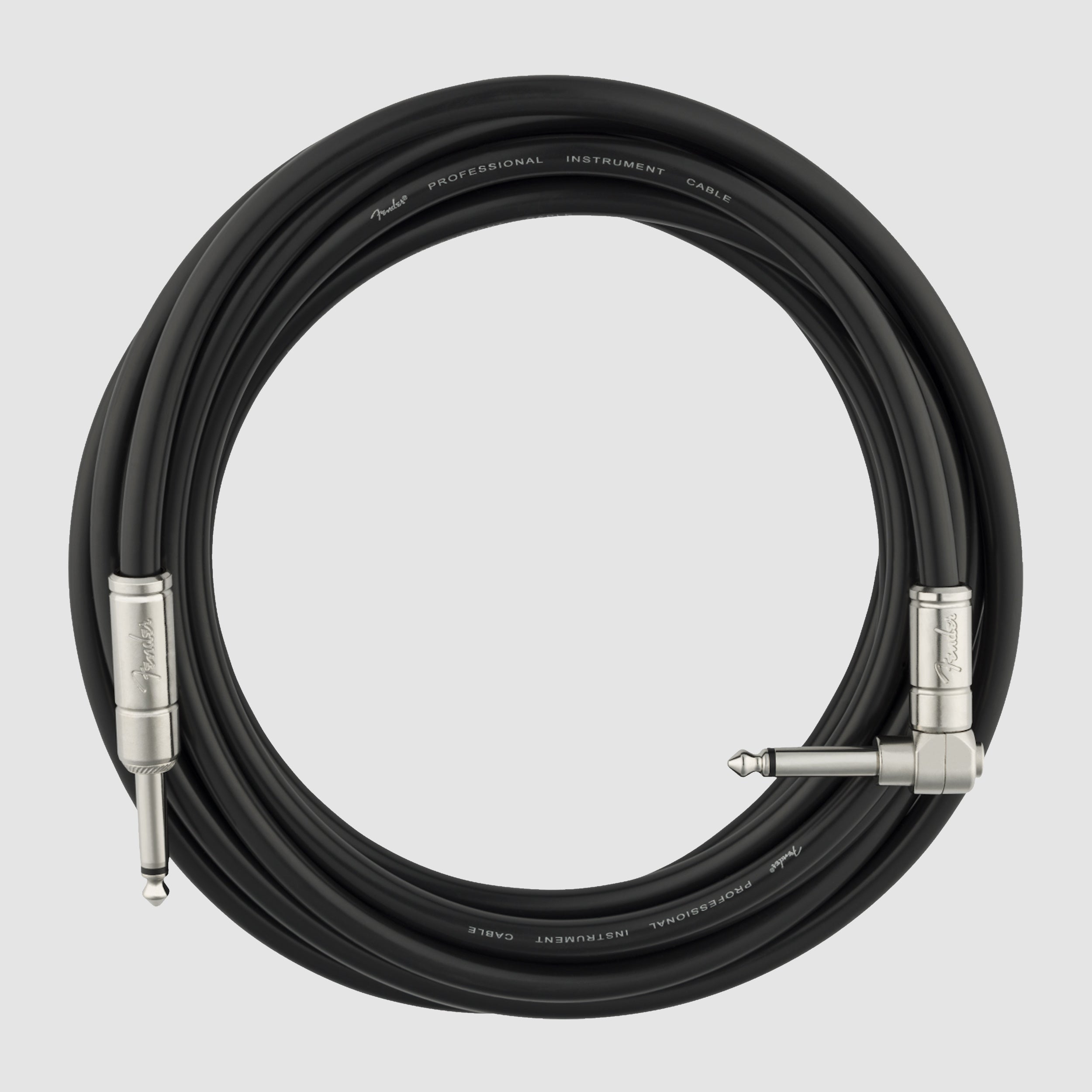 Fender Professional Series Kill Switch Cable - Straight/Angle 15 Foot Guitar Effects Pedal Cable for Stage & Studio Performance