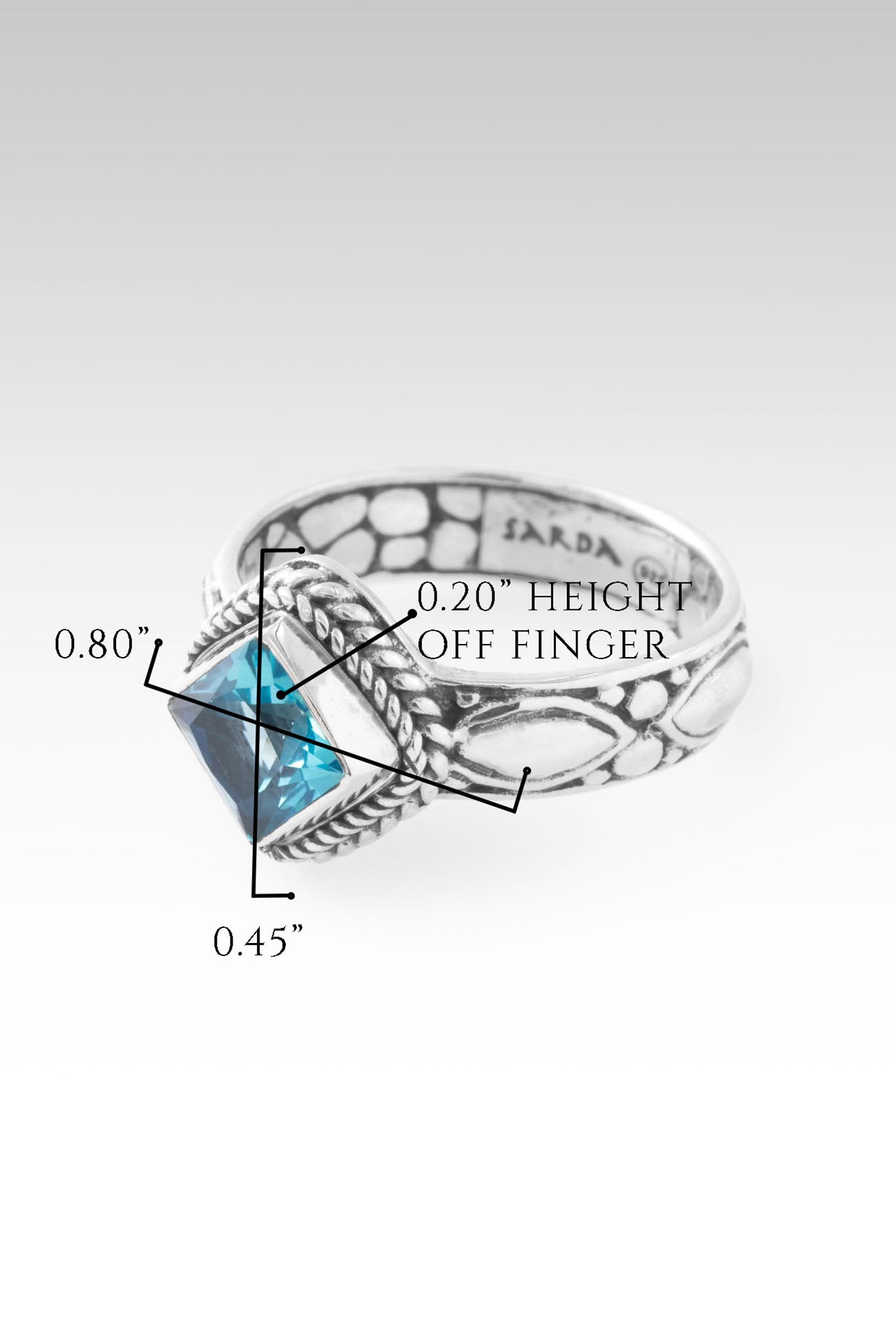 Calm Refuge Ring™ in Bali Breeze™ Mystic Topaz - Elegant Sterling Silver Jewelry for Women, Handmade Boho Chic Ring for Meditation & Spiritual Healing | Perfect for Yoga, Mindfulness & Special Occasions