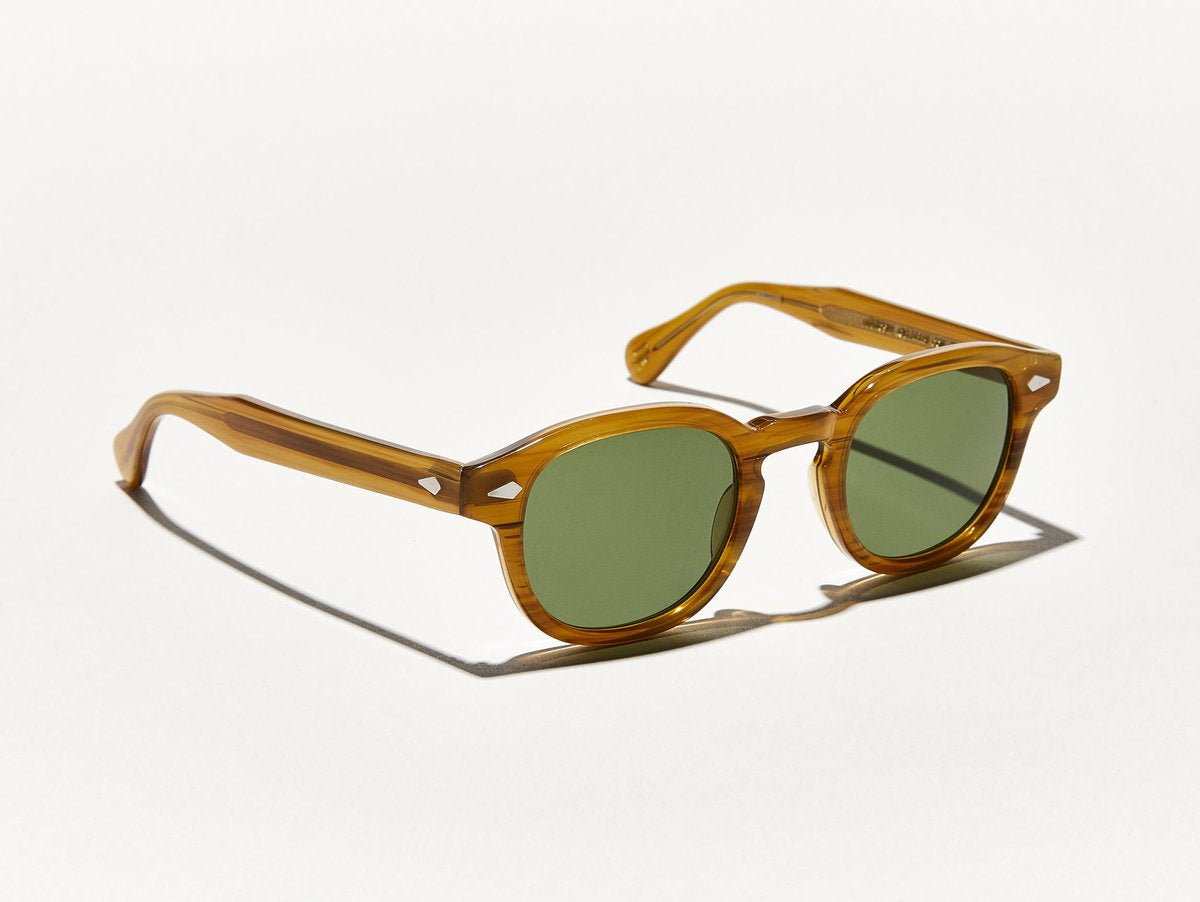 Moscot Lemtosh Blonde 46mm Green Tortoise Eyeglasses - Retro Vintage Style for Men & Women - Perfect for Reading, Driving & Fashion Accessories