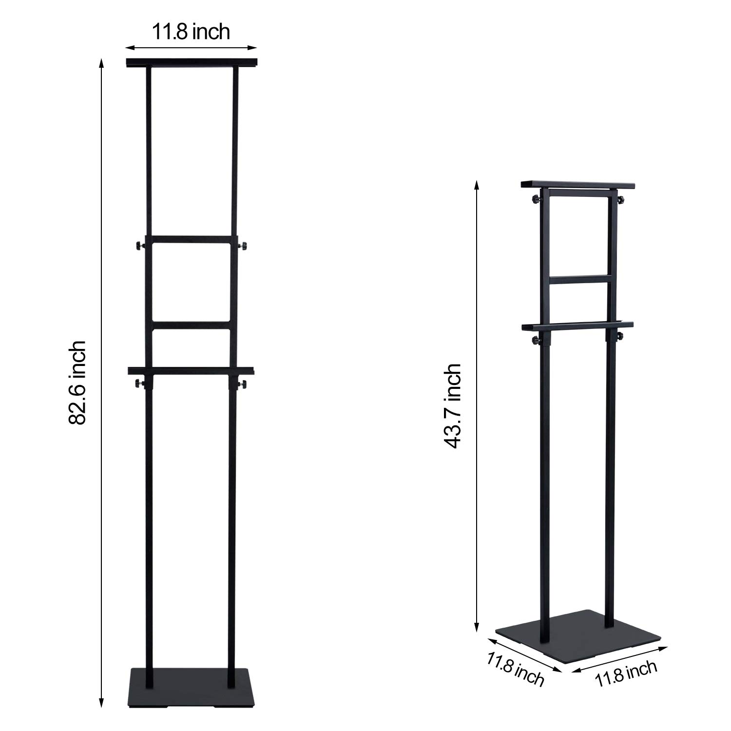 Heavy Duty Adjustable Poster Stand with Non-Slip Base - 78 Inch Double Sided Floor Banner Display Stand for Trade Shows, Retail Stores & Events - Ideal for Foam Boards, Signs & Advertising Displays