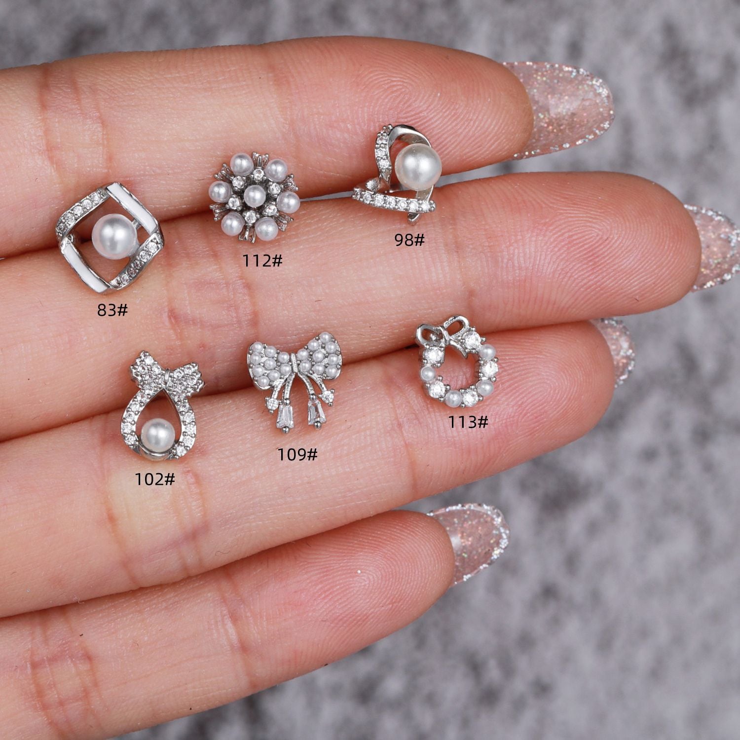 20G Cartilage Pearl Stud Earrings for Daith & Helix Piercings - Hypoallergenic Surgical Steel Jewelry | Perfect for Everyday Wear & Special Occasions