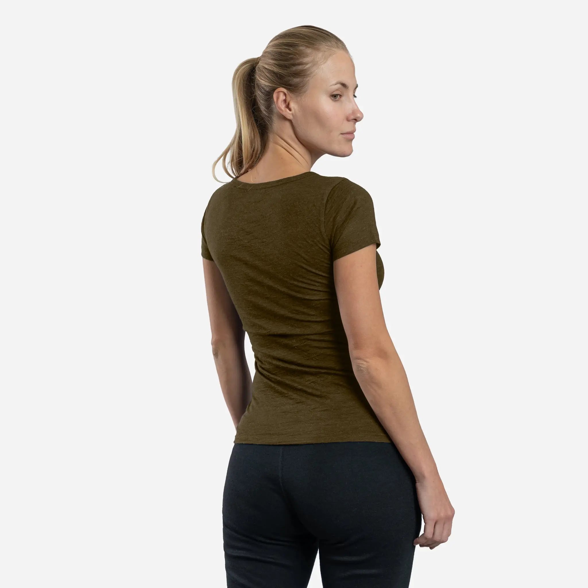 Ultralight Women's Alpaca Wool T-Shirt - 160 GSM Soft Crew Neck Tee for Travel, Hiking & Everyday Comfort