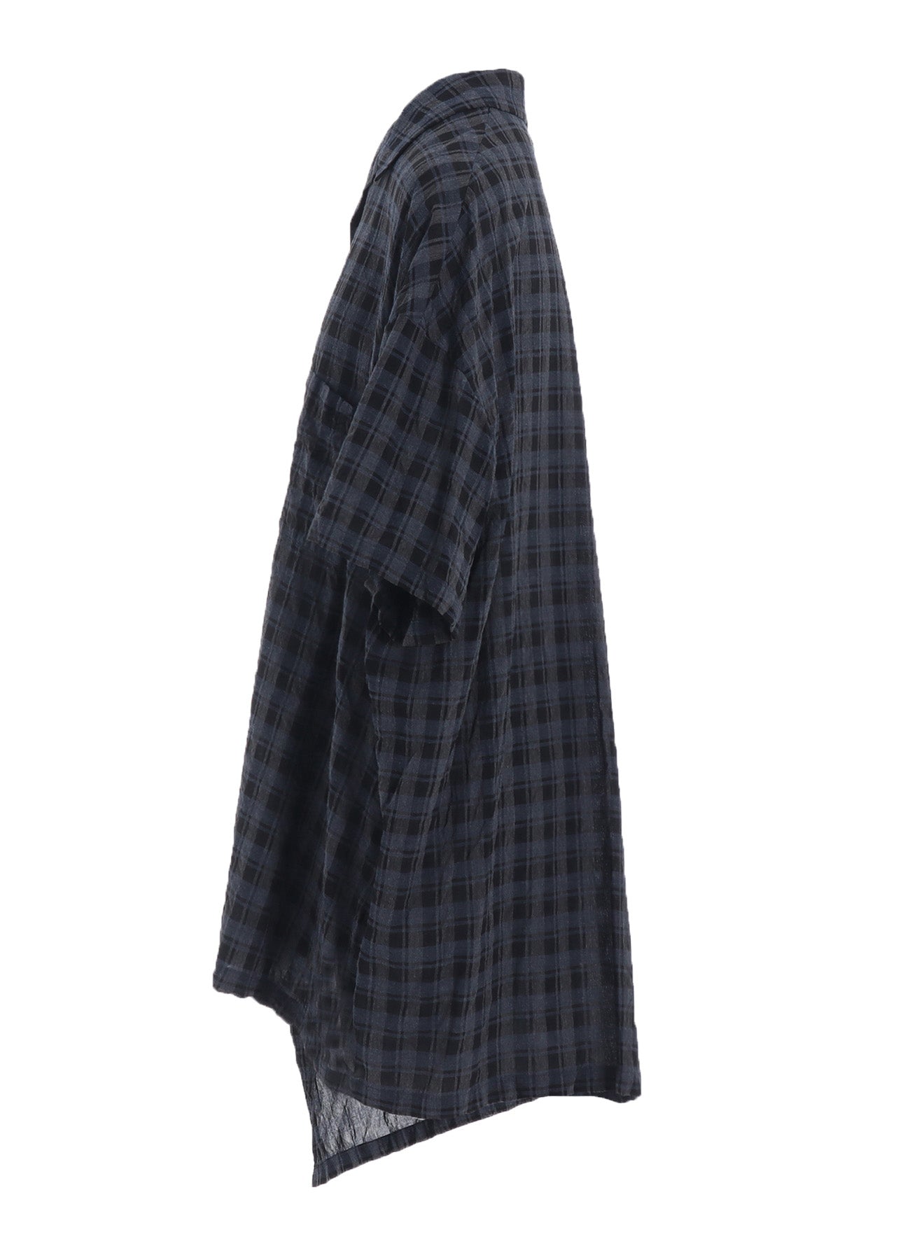 Stylish Cotton Cupro Mini Plaid Asymmetric Shirt for Women | Trendy Oversized Button Down Blouse | Perfect for Casual Outfits, Office Wear & Date Nights