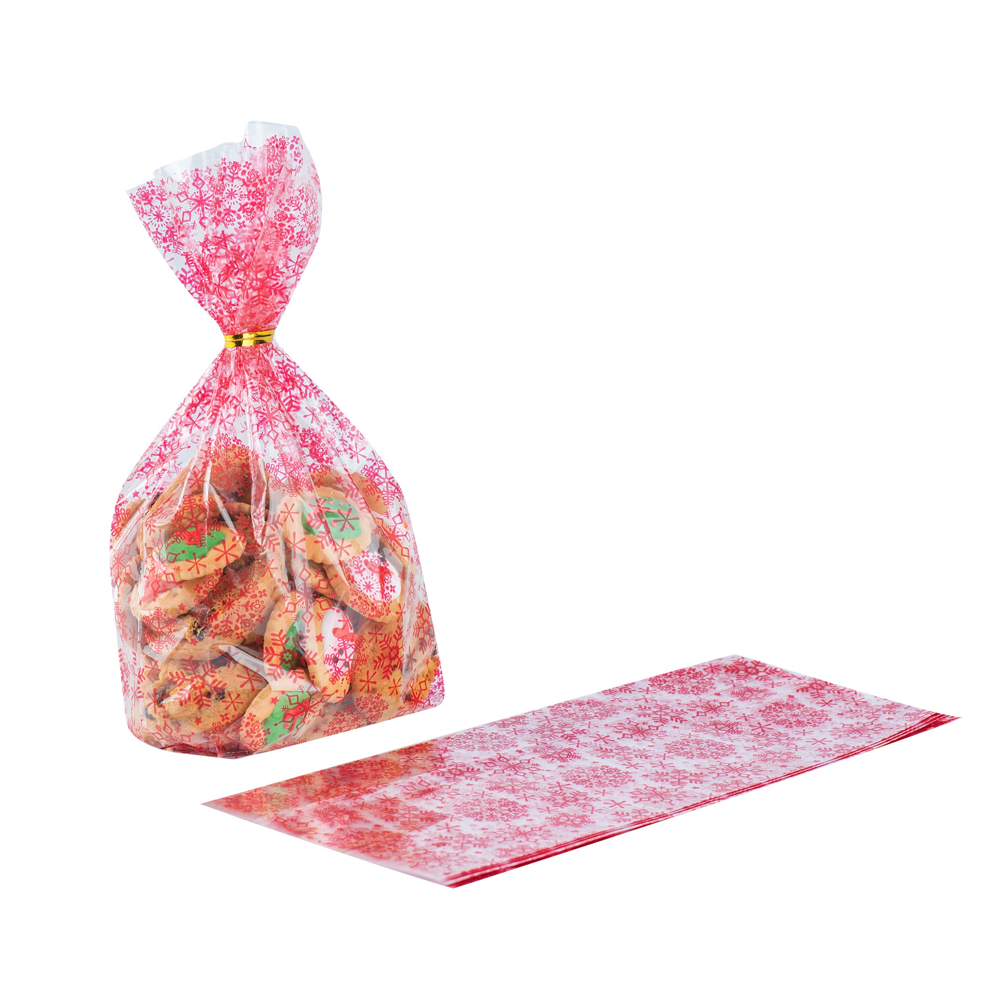 Premium Plastic Candy Bags with Snowflake Design - 4 x 2 x 9.5 Inches - 4000 Count Bulk Pack - Perfect for Party Favors, Wedding Treats & Holiday Candy Packaging