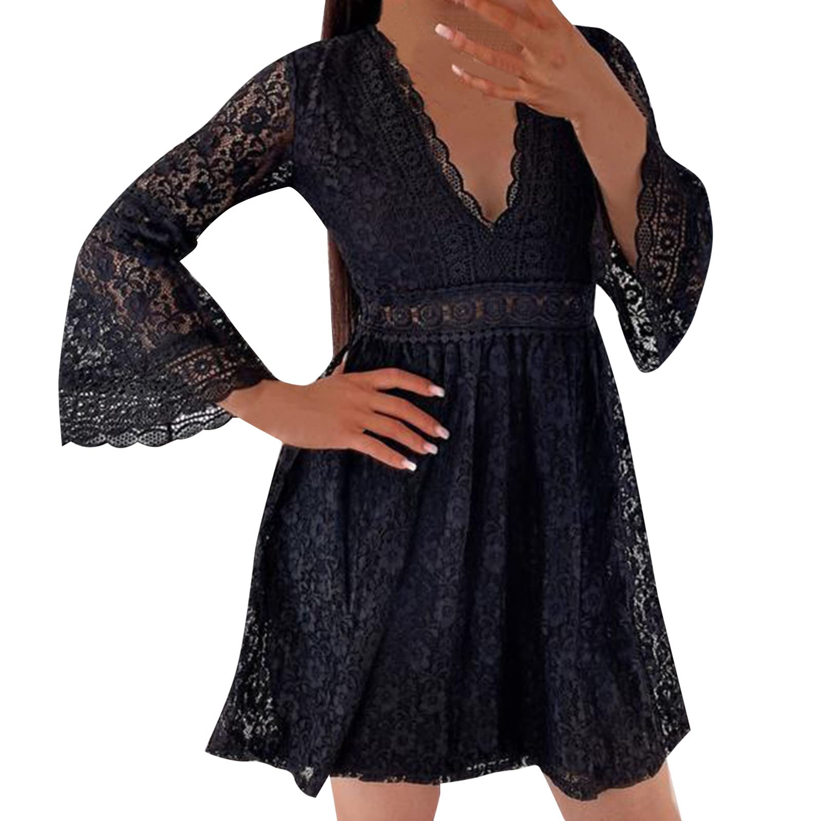 Women's Floral Ruffle Mini Beach Dress - Casual Loose Short Sleeve Tunic Sun Dress for Wedding Guest | Perfect for Beach Vacations, Summer Parties & Outdoor Events
