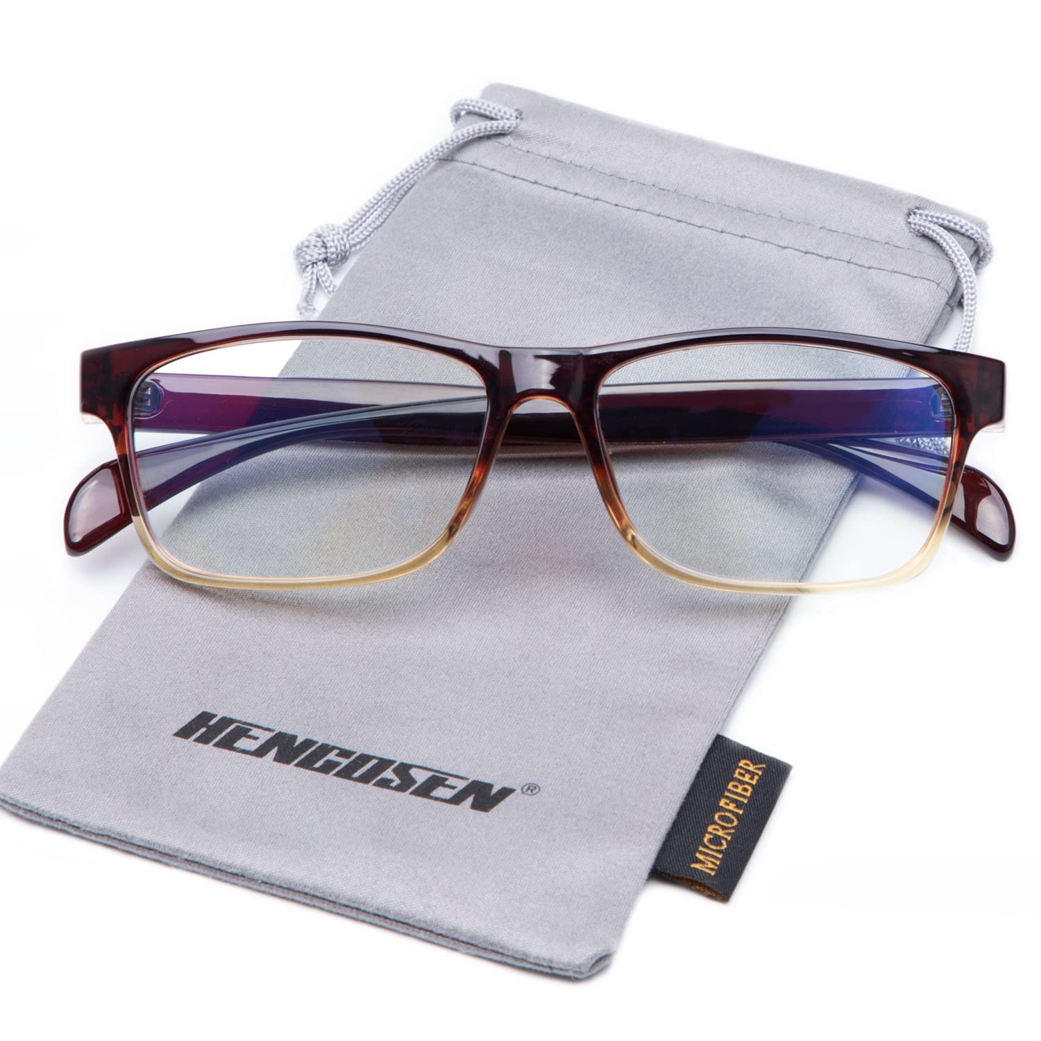 Blue Light Blocking Glasses for Men & Women - Anti Eye Strain Computer Gaming Glasses with Clear Lens | Reduce Digital Eye Fatigue for Work, Gaming & Screen Time