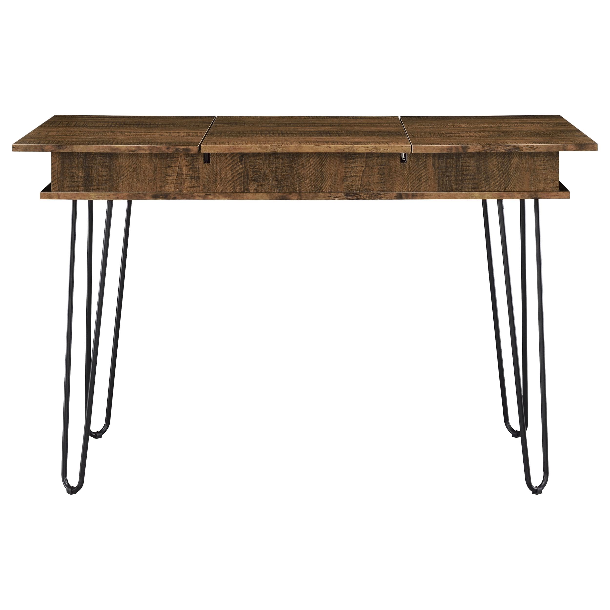 Coaster Furniture Sheeran 4-Drawer Writing Desk with Hidden Storage - Rustic Amber Finish - 47.25