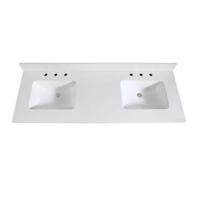 61 Inch Super White Quartz Countertop - Premium Tier 2 Upgrade for Kitchen & Bathroom Remodeling | Durable & Stylish Surface for Modern Homes