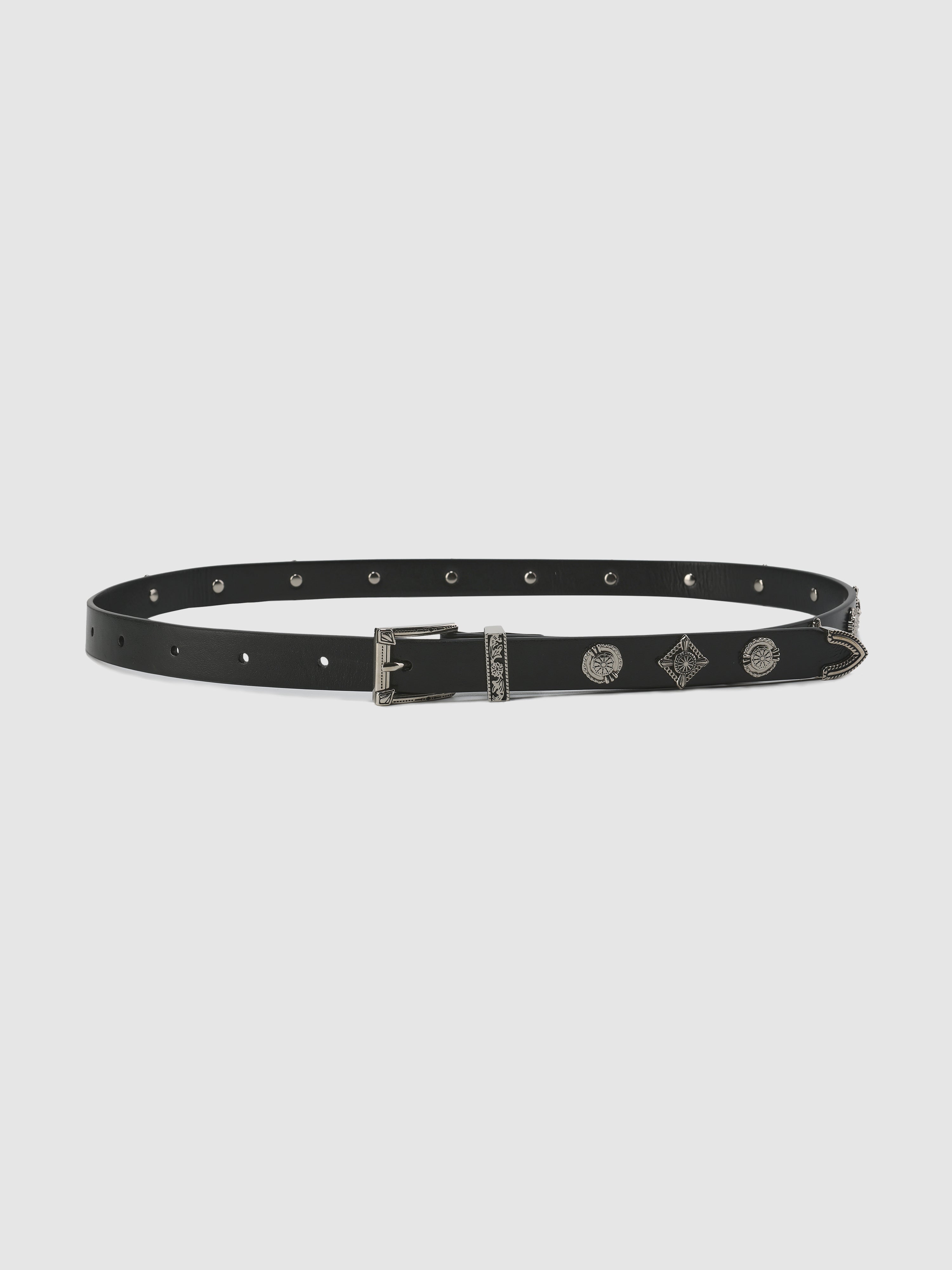 Future Darkness Studded Leather Belt for Men & Women - Gothic Punk Fashion Accessory for Concerts, Parties & Everyday Wear