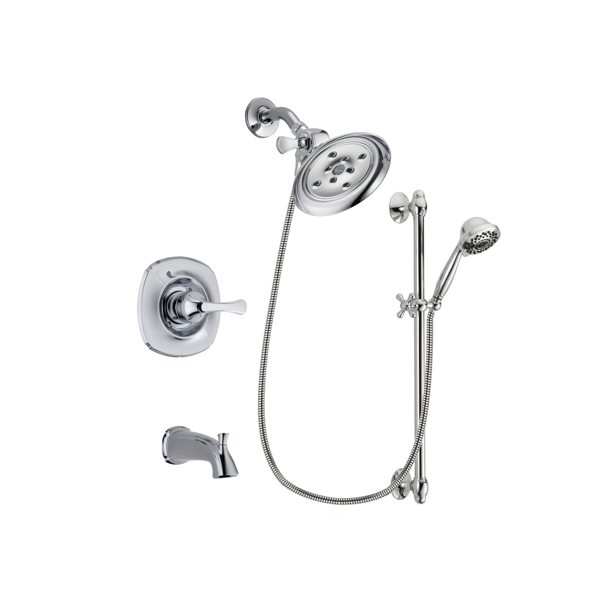 Delta Addison Chrome 3-Handle Tub and Shower Faucet System with Hand Shower DSP0645V - Perfect for Bathroom Renovation and Modern Home Upgrade