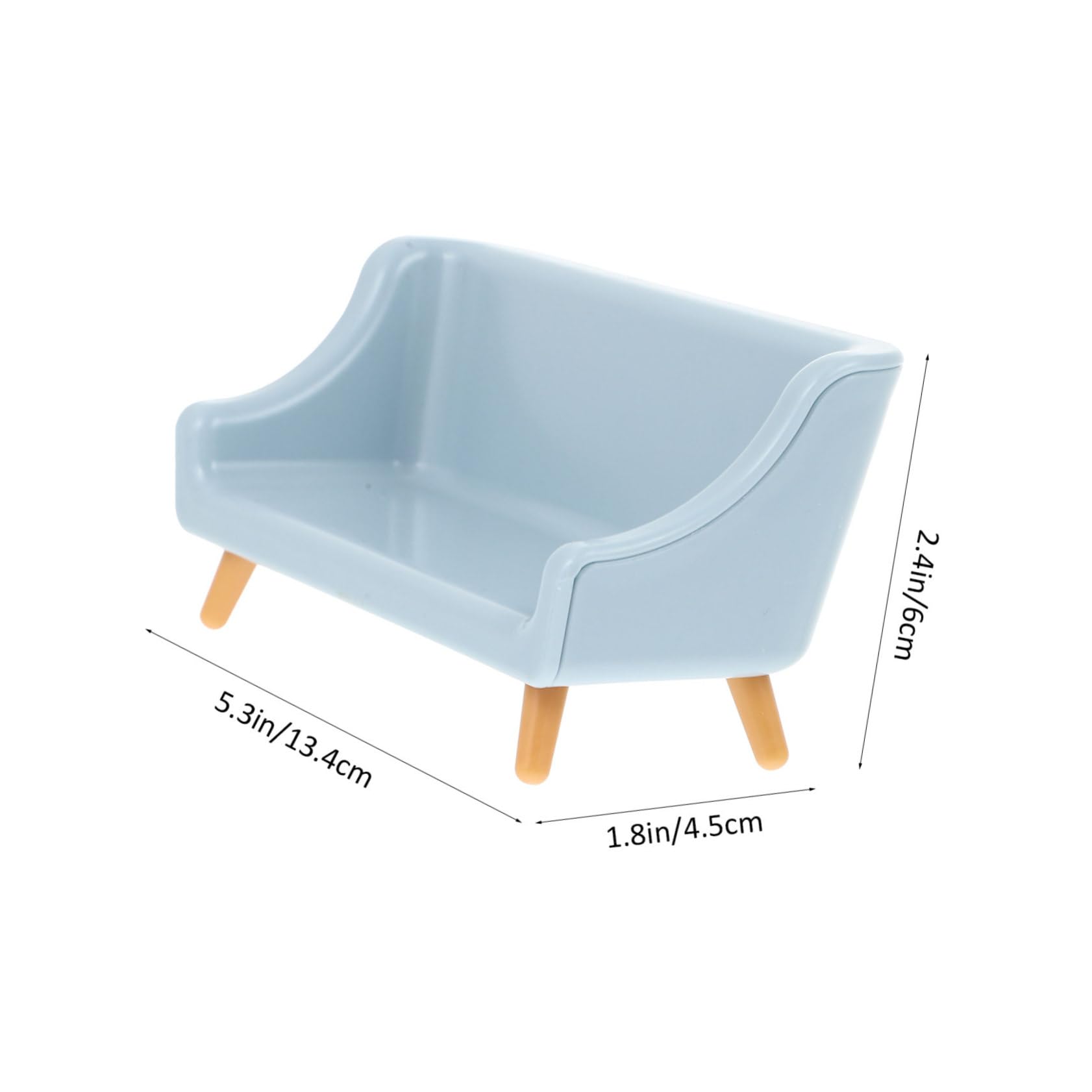 Mini Dollhouse Couch for Kids - Plastic Toy Sofa Furniture for Doll House, Miniature Home Decor & Playroom Accessories - Perfect for Pretend Play, Dollhouse Scenes & Kids' Imaginative Playtime